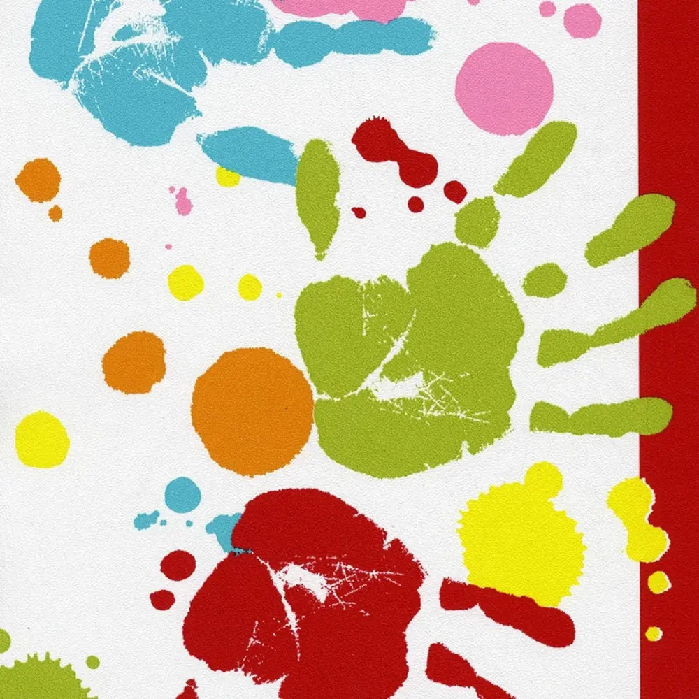 Бордюр бумажный 0,26х5 м, отпечатки, цветной Rasch STLM-2192356