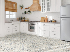 Нескользящий виниловый пол с цементным эффектом