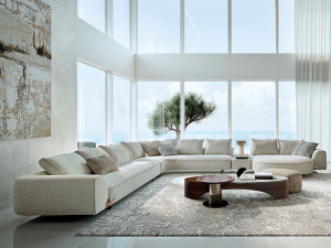 Секционный диван из ткани