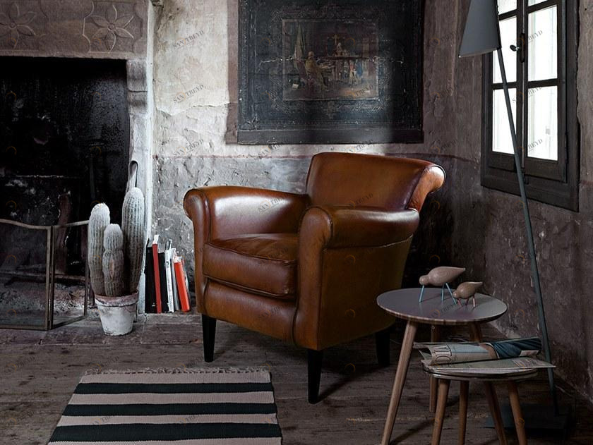 Devina Nais Кожаное кресло с подлокотниками Nebraska sun-id-1450580