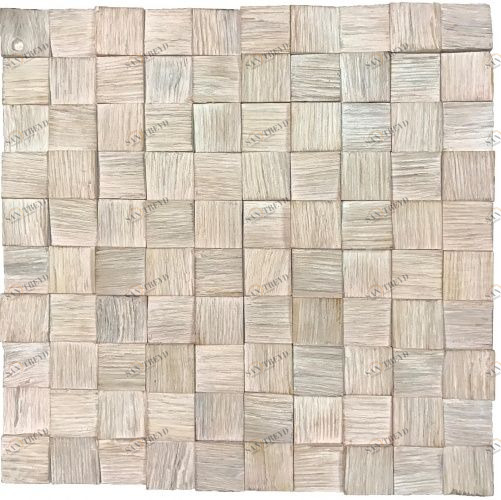 Мозаика и 3D панели из дерева Tarsi 3D 3d Колотый Белый 1.0.3.1 Дуб Селект 3д (мозаика панели), рельефная (3Д (мозаика панели), Рельефная) 300х300 мм 1401100061