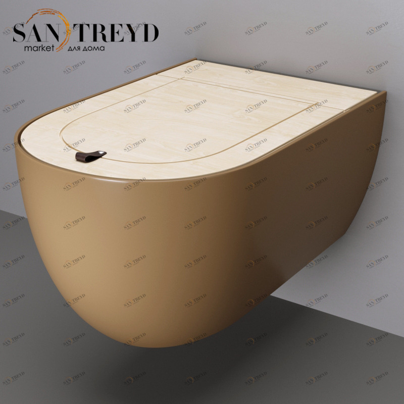 THV00140 Подвесной унитаз настенный Коричневый ArtCeram TheOne Италия