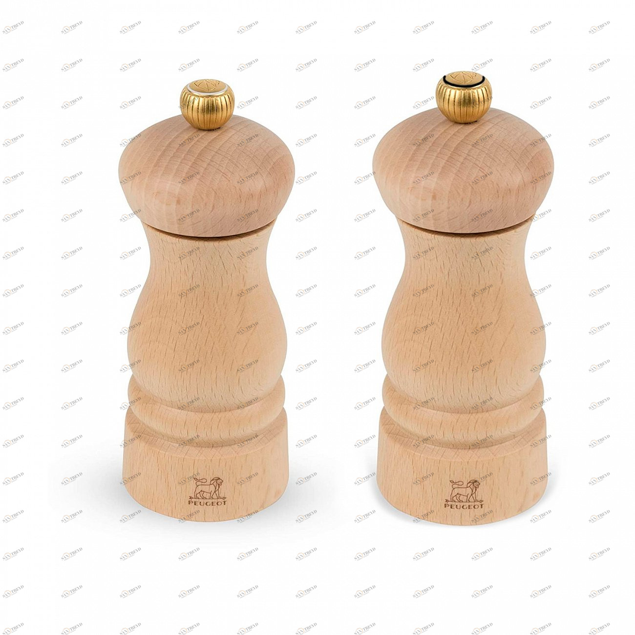Мельницы деревянные для перца и соли натуральные 13 см Clermont PEUGEOT ДИЗАЙНЕРСКИЕ 00-3952000 Бежевый 