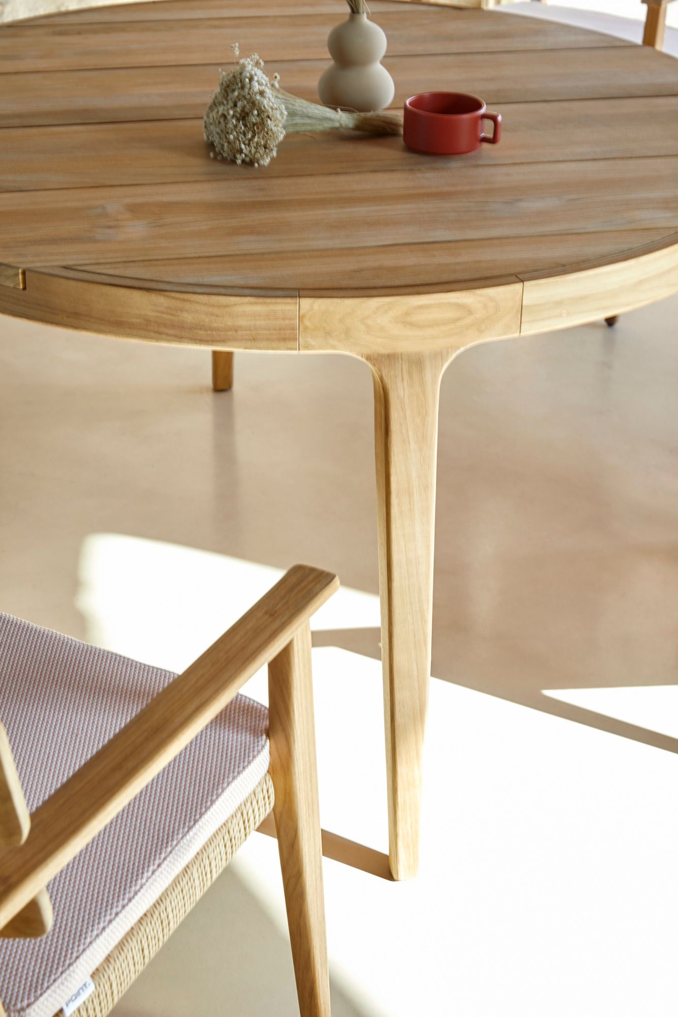 Круглый стол из тикового дерева POINT Paralel ARCH-00009806 - Вид №2