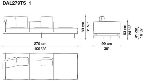 B&B Italia 3-х местный тканевый диван Dock sun-id-1376507 - Вид №31