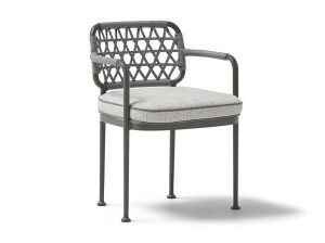 Алюминиевый стул с порошковым покрытием с подлокотниками