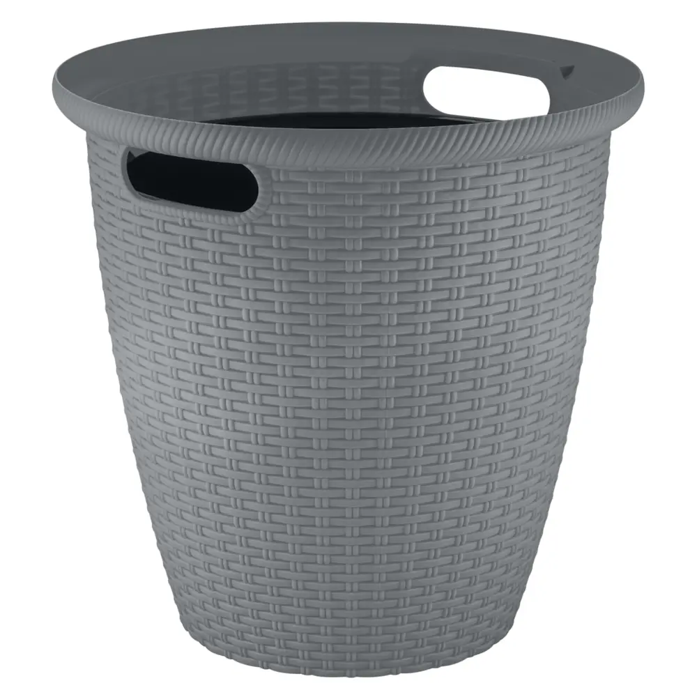 Кашпо для цветов Ingreen Rattan Ø50 27 л вулканический серый STLM-2208576