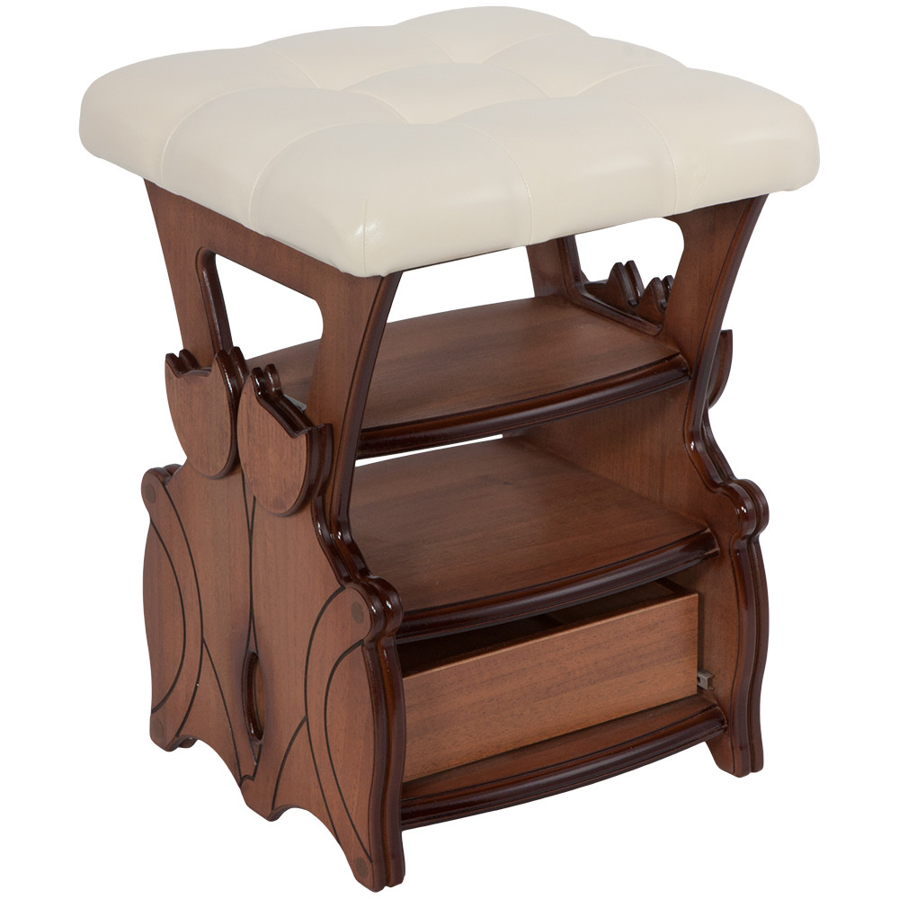 11178 Табурет с ящиком Марта 2 Молочный BOGACHO 4627170342844 - Вид №6