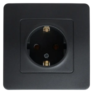 Розетка встраиваемая Systeme Electric Blanca с заземлением цвет антрацит 86728843 STLM-2061628