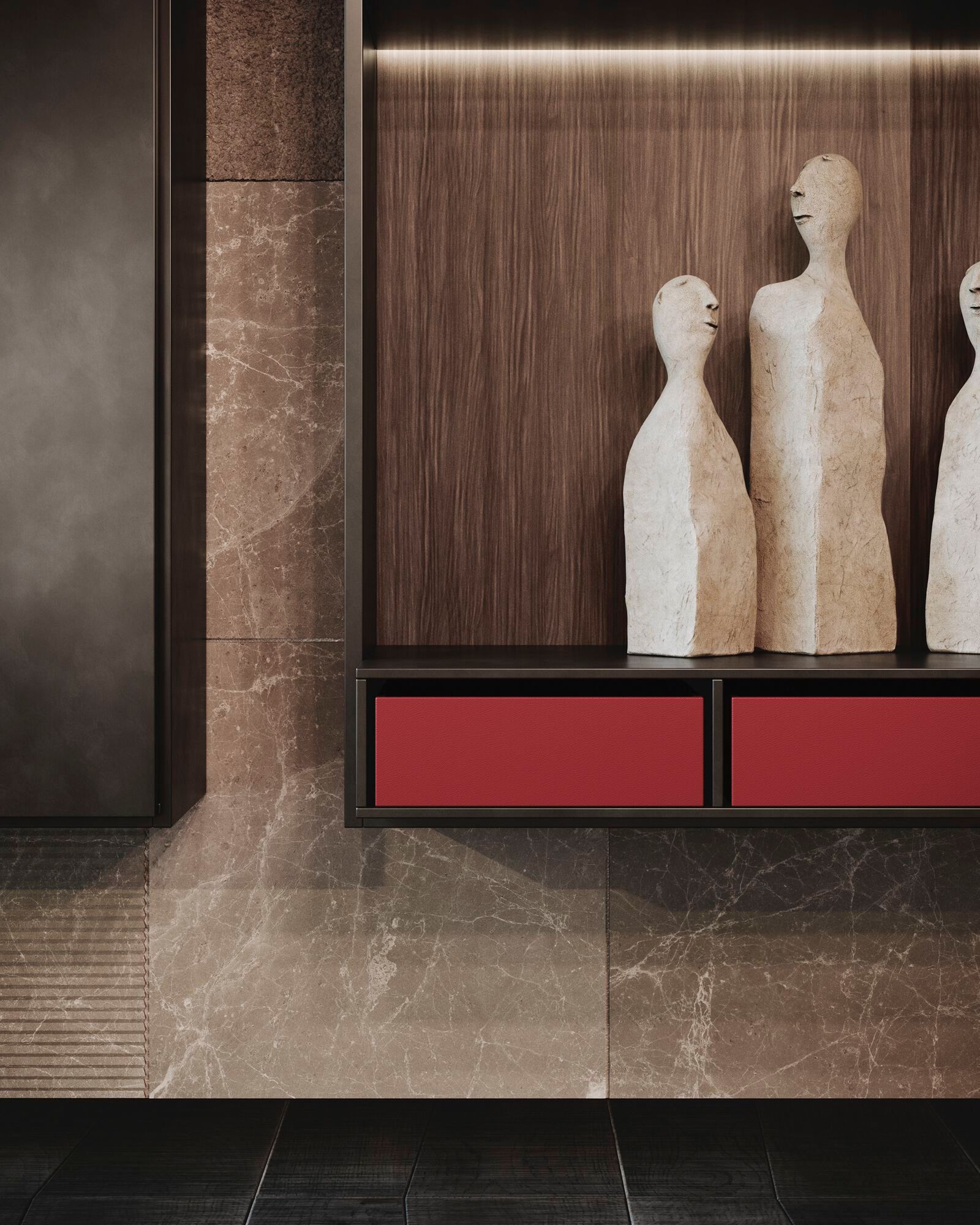 Дневной подвесной книжный шкаф с освещением Guzzini & Fontana House of Guitar ARCH-00015435 - Вид №2