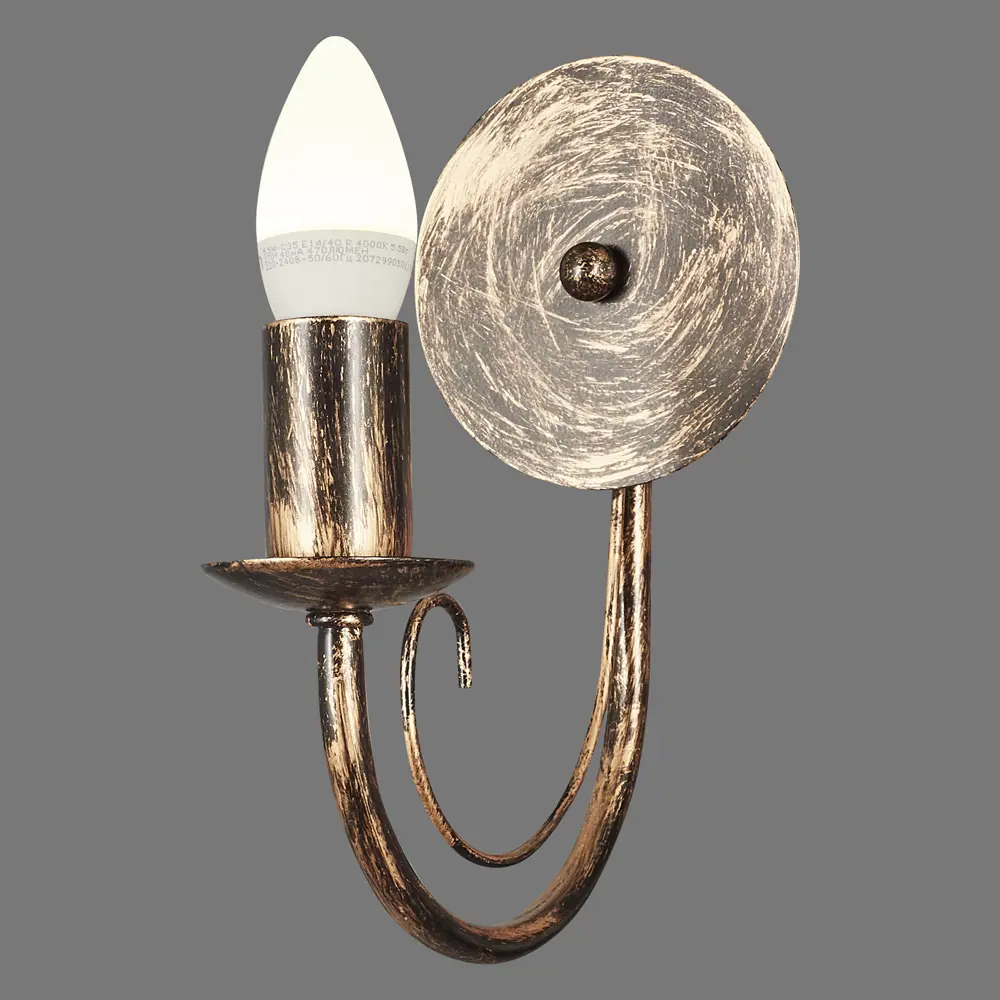 Бра «Рустика» НББ 01-60, цвет чёрный матовый/золото Santreyd STLM-2084109 - Вид №2