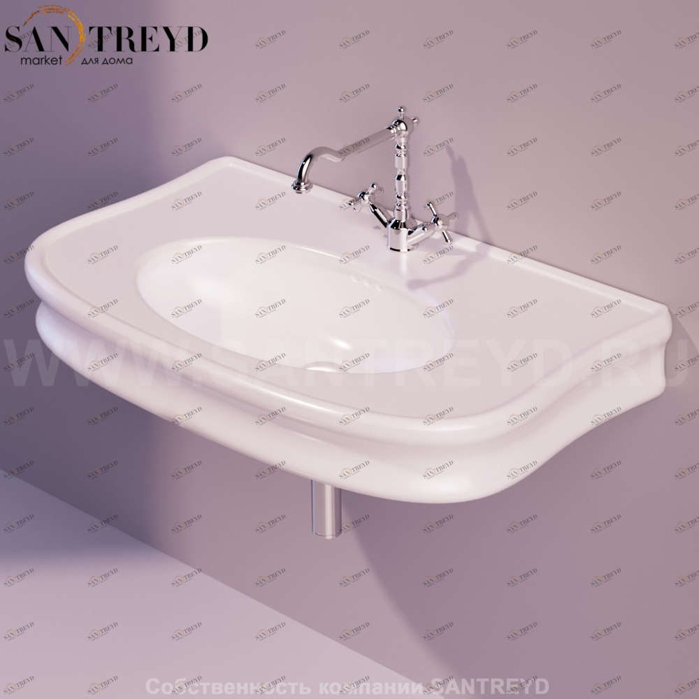 LA11BIANCO Подвесная раковина настенная овальная Simas Lante белая