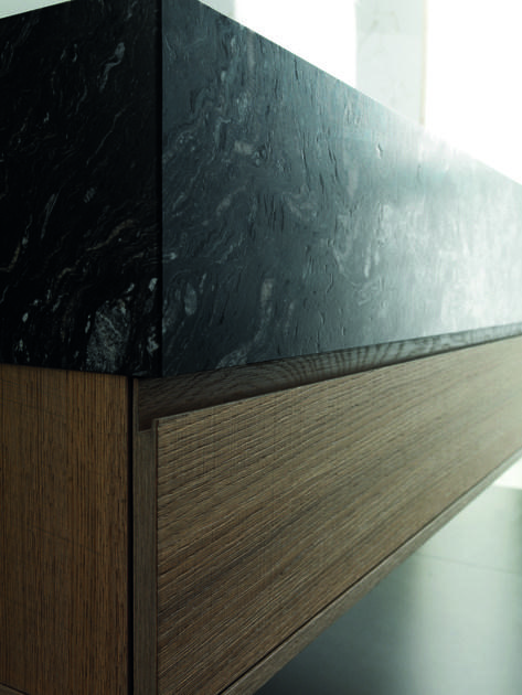 GAMADECOR Подвесная тумба под умывальник из дуба с зеркалом Icon sun-id-1385679 - Вид №3