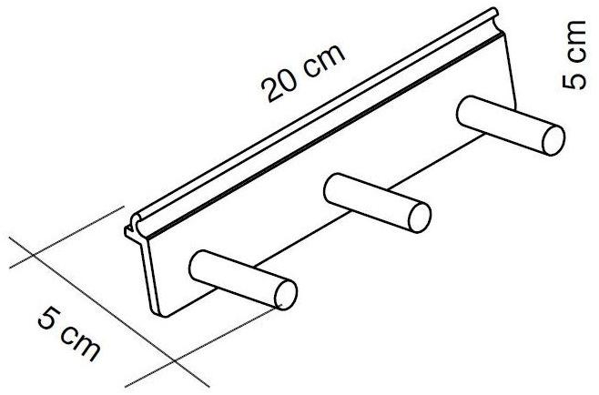 Caimi Brevetti Настенная вешалка для офиса из алюминия Meeting 1me203 - Вид №2