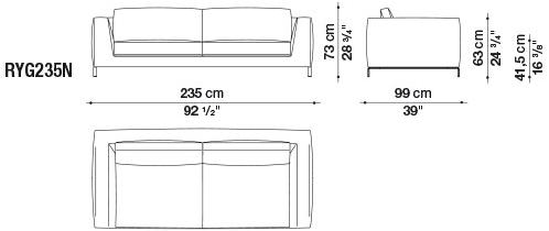 B&B Italia Диван из ткани Ray sun-id-1483729 - Вид №11