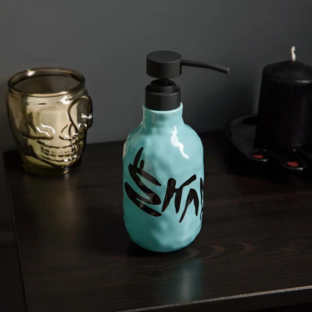 Дозатор для жидкого мыла Irony цвет голубой MOROSHKA STLM-2211122 - Вид №3