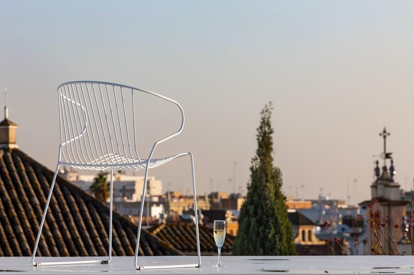 iSimar Стул с подлокотниками, штабелируемый на стальных салазках Bolonia 7207 - Вид №26