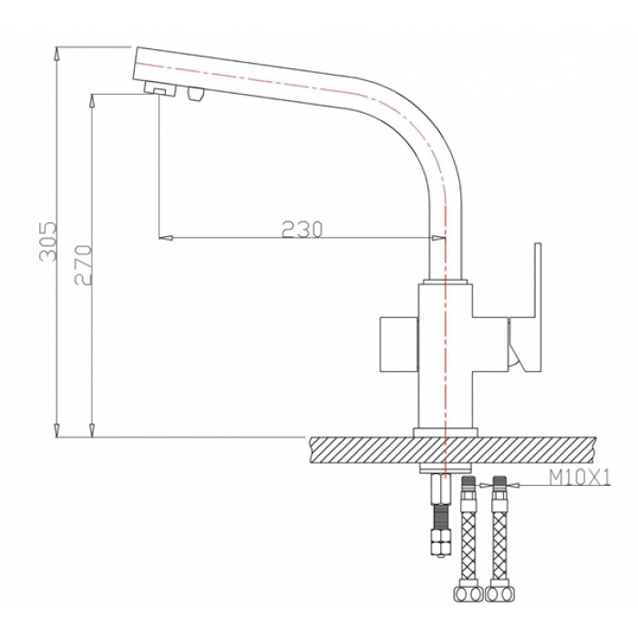 Zorg ZR 311 YF Antique Смеситель для кухни Zorg 305х230 мм  - Вид №2