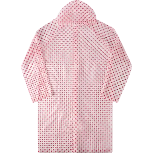 Плащ-дождевик на кнопках Garden Show 466634 цвет белый в красный горошек размер M