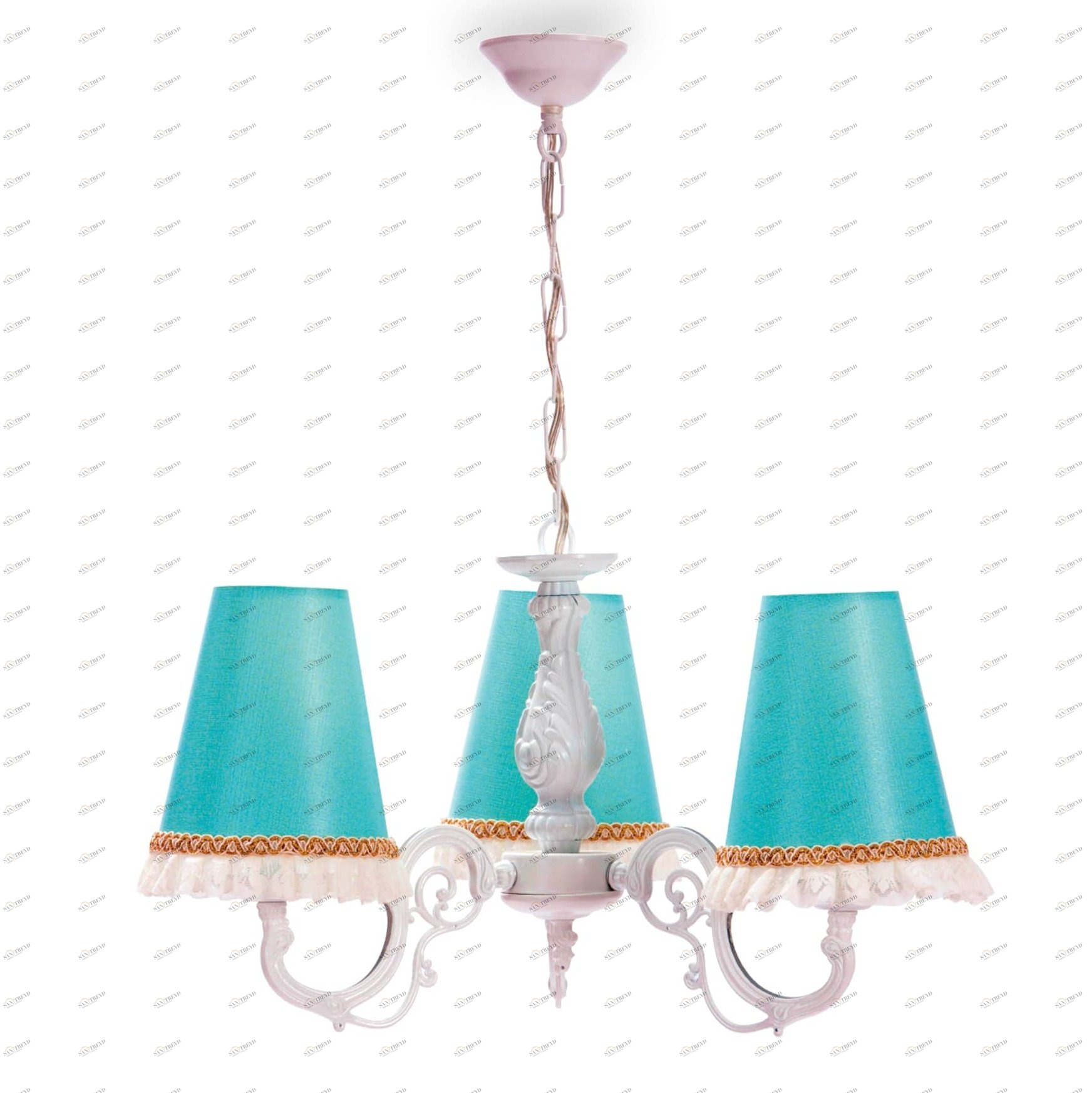 Люстра детская голубая Paradise CILEK FLORA 00-3832369 Белый;голубой Santreyd