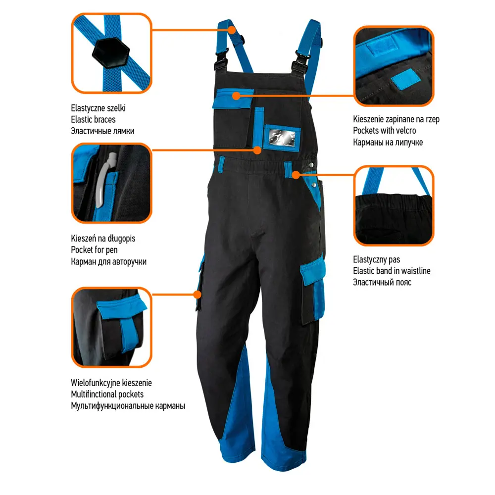 Комбинезон рабочий Neo 81-245-L цвет синий размер L Neò HD+ STLM-2202203 - Вид №8