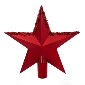 89368988 Верхушка для елки новогодняя красный 30 см STLM-1468546