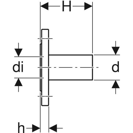 GEBERIT 23767 Фланец Geberit Mapress из углеродистой стали, PN 6, с гладким концом  - Вид №2