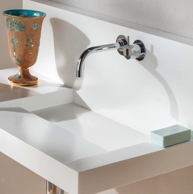 46128 Подвесная раковина настенная овальная Rapsel  белая  - Вид №3