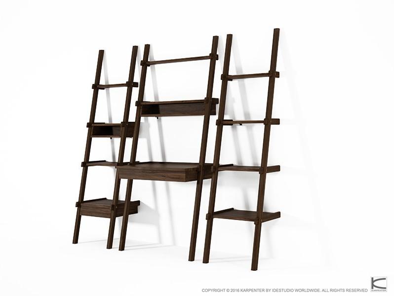 KARPENTER Открытая полка из орехового дерева с ящиками Simply city sun-id-1479411 - Вид №2