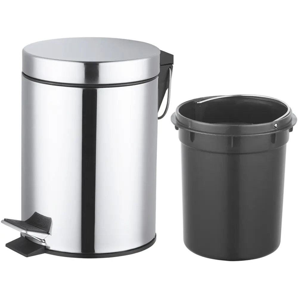 Контейнер для мусора для ванной KONSENSA Терни 3 л нержавеющая сталь цвет хром STLM-2024950 - Вид №5