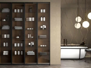 ARTELINEA Отдельно стоящая тумба для ванной со стеклянными дверцами