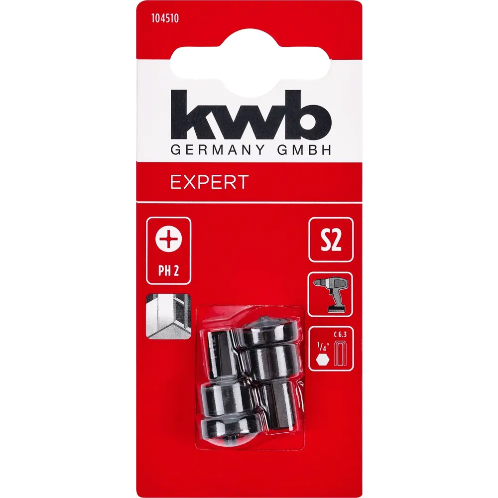 Бита с ограничителем KWB 104510 PH2x25 мм, 2 шт Santreyd STLM-2147167 - Вид №1