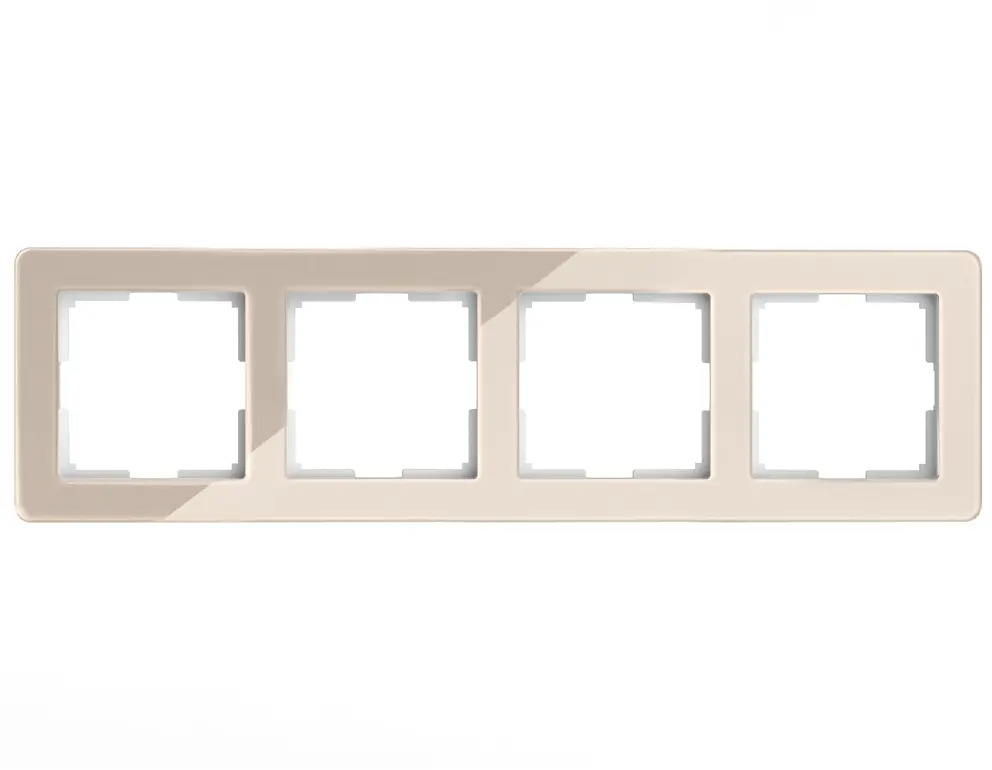 Рамка Werkel Acrylic для розеток в цвете айвори с эффектом парения 86884245