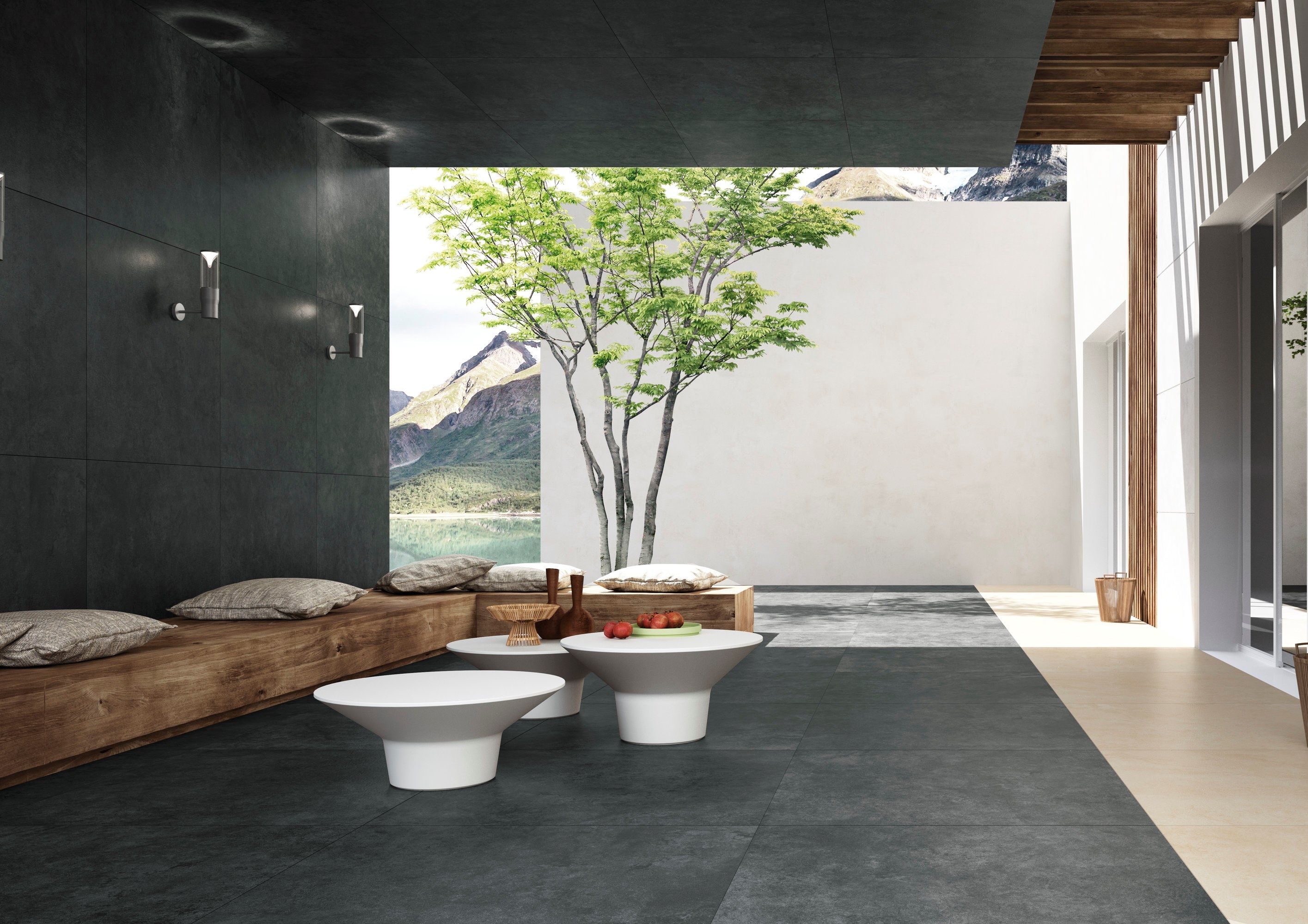 Пол / облицовка керамогранита с эффектом камня Fiandre Quietstones Maximum ARCH-00065814 - Вид №4