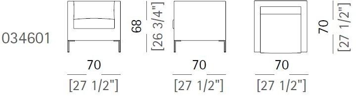 Arketipo Кресло с подлокотниками sun-id-1443870 - Вид №3