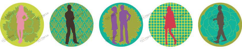 CONCEPTUWALL Декор из клейкой ткани Silhouettes sun-id-1391006