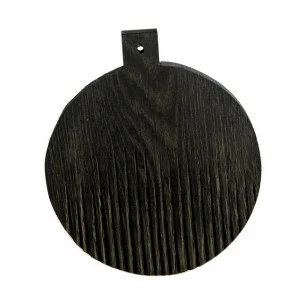 Разделочная доска деревянная круглая 24 см "Лед" черная FUGA ДОСКИ РАЗДЕЛОЧНЫЕ 123530 Чёрный