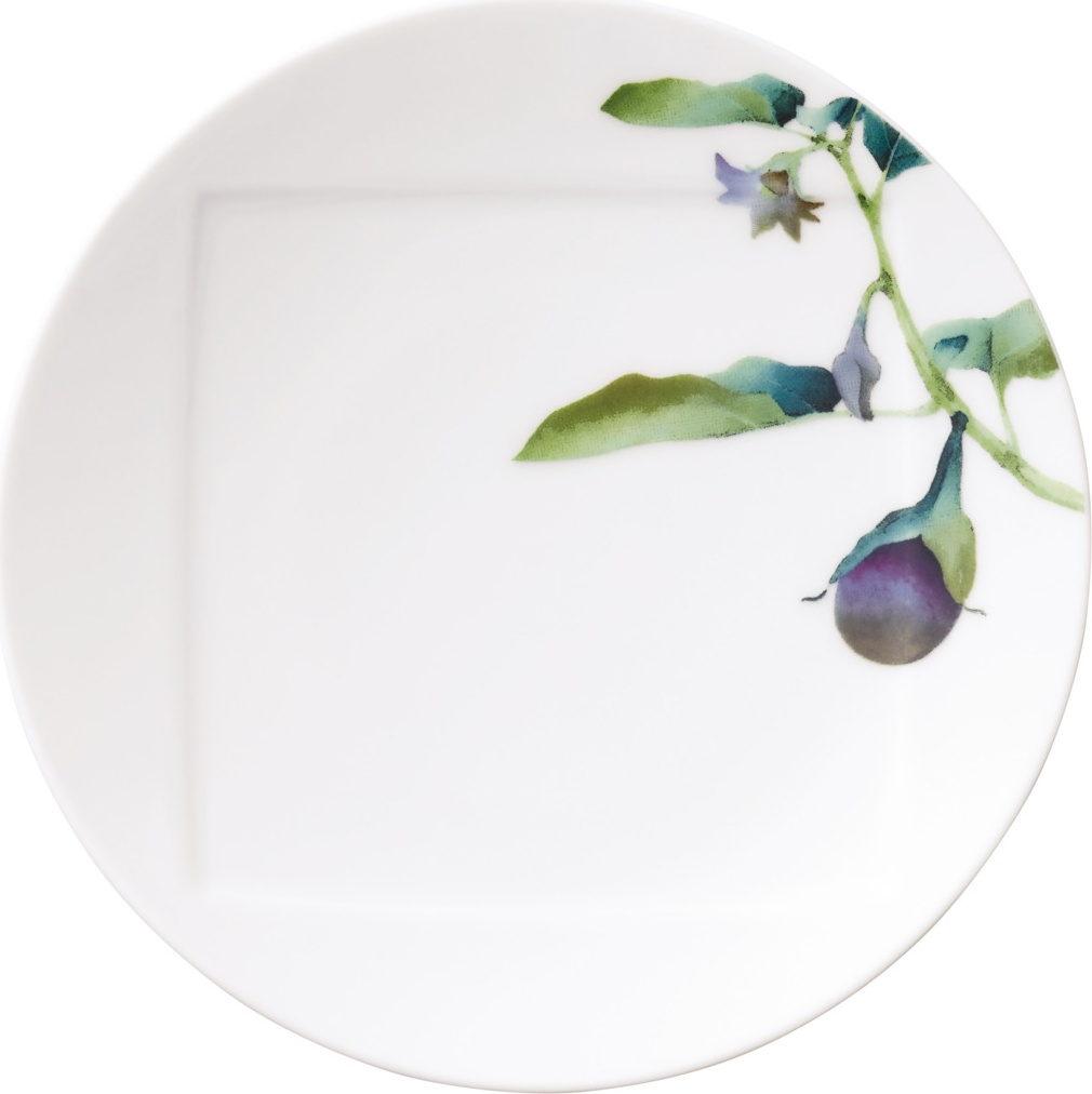 10637892 Noritake Тарелка десертная Noritake "Овощной букет.Баклажан" 16см Фарфор 