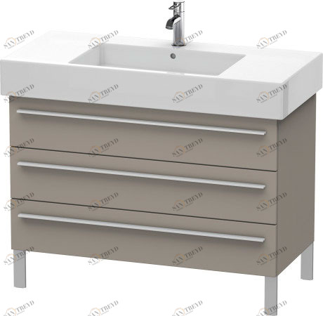 XL655404343 X-Large Тумбочка напольная Базальт матовый, декор Duravit