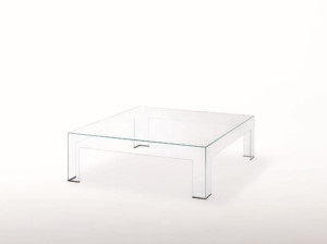 Хрустальный квадратный низкий журнальный столик