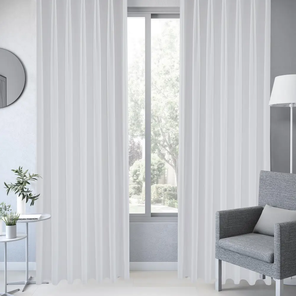 Тюль на ленте Inspire Sepon 300x280 см цвет белый STLM-2182348 - Вид №5