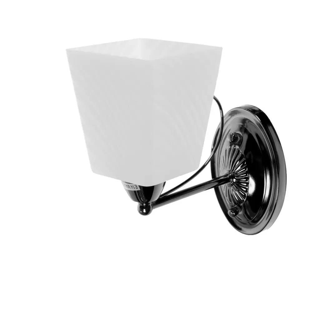Бра Герда 1xE14x60 Вт, металл/стекло, цвет чёрный/хром Santreyd STLM-2053325