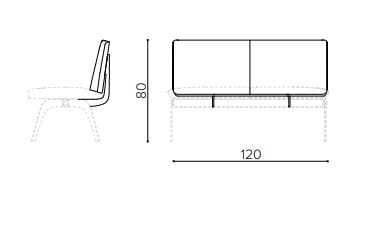 Скамейка из ткани True Design Millepiedi ARCH-00121468 - Вид №30