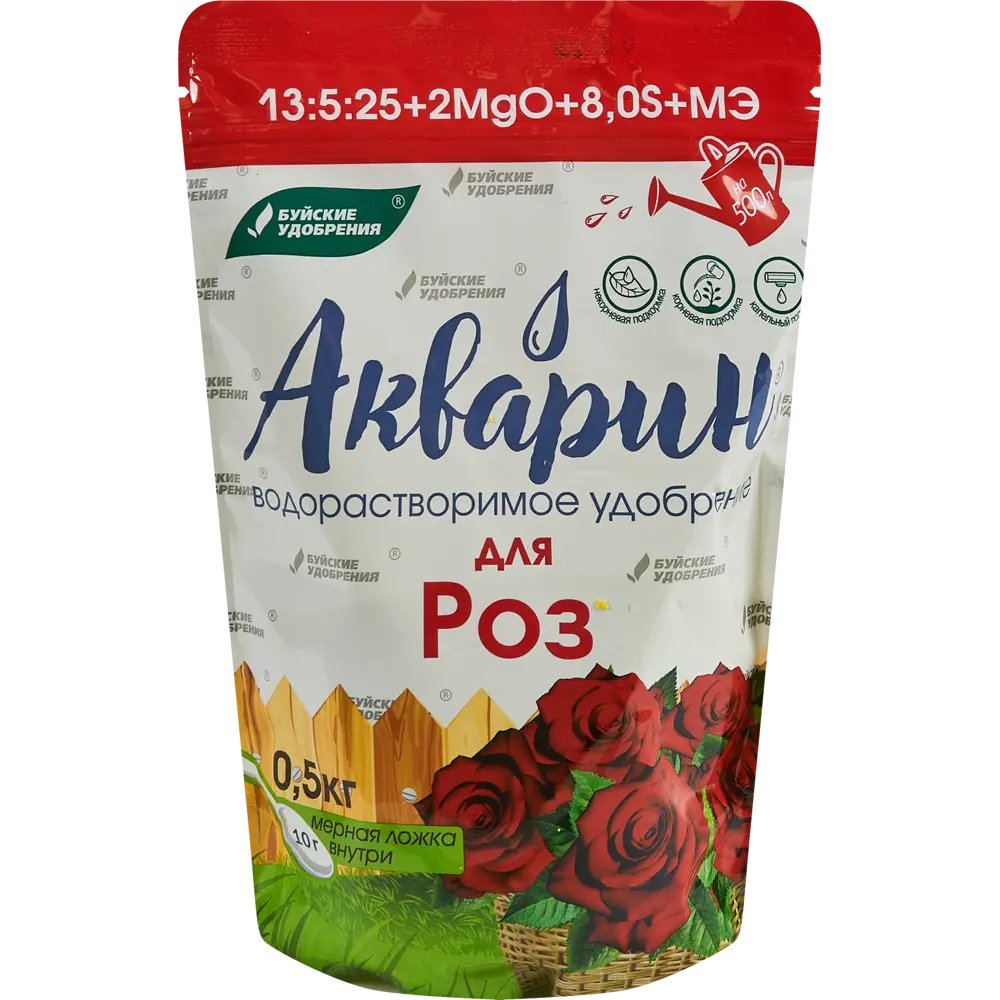 Удобрение Буйские удобрения Акварин Для роз 0.5 кг 87462705 STLM-2175701 Водорастворимые комплексные минеральные удобрения