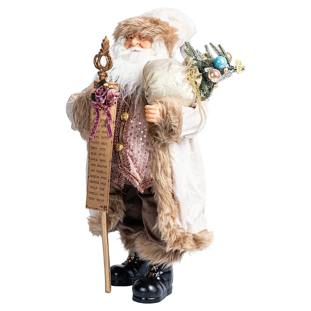 89368057 Декоративная фигура Санта с посохом 22x36 см розовый STLM-1421976 Santreyd Christmas - Вид №2