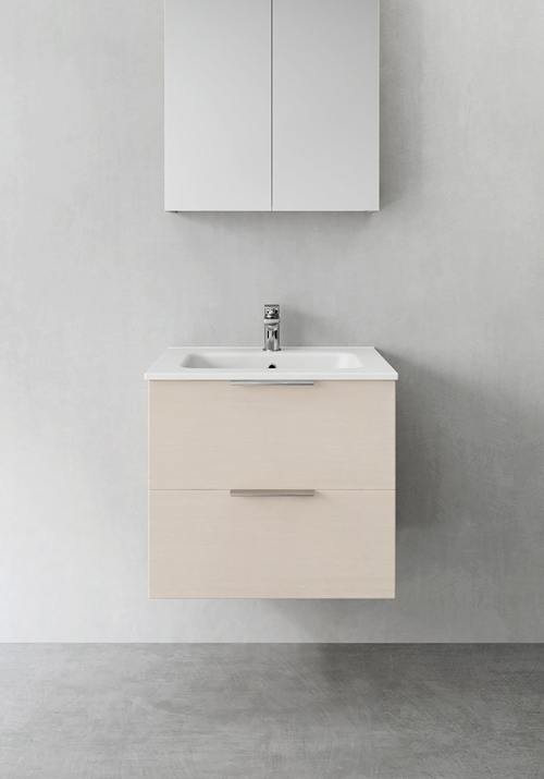 1390228 Шкаф Для Умывальника Компактная Форма Ясень Узор 600 Hafa Ясень 