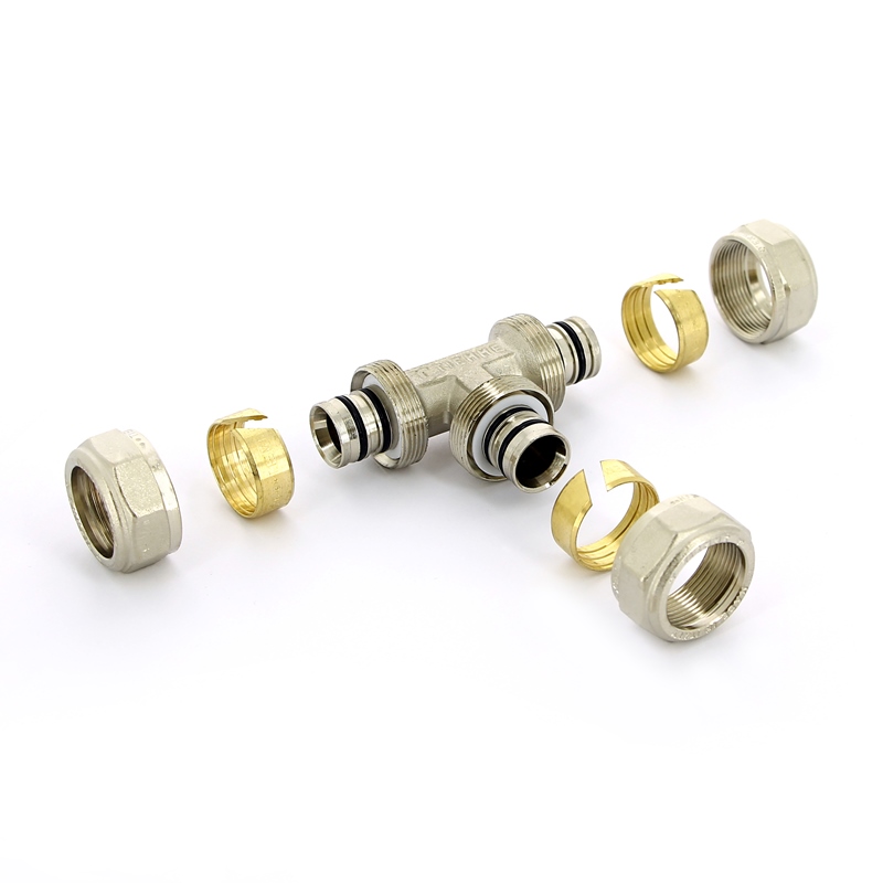 Тройник обжим никелированный TIEMME 32х26х32 1600082 - Вид №4