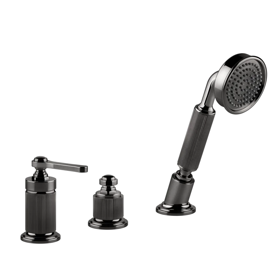 Смеситель для ванны 65043 706 Gessi Venti20 ЧЕРНЫЙ МЕТАЛЛ PVD 65043706