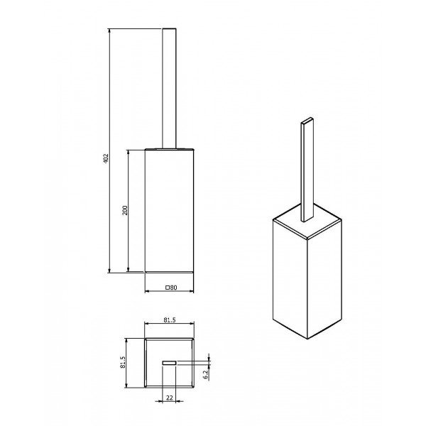 Ерш напольный квадратный Langberger (Германия) 11371А sun-id-561442 - Вид №1