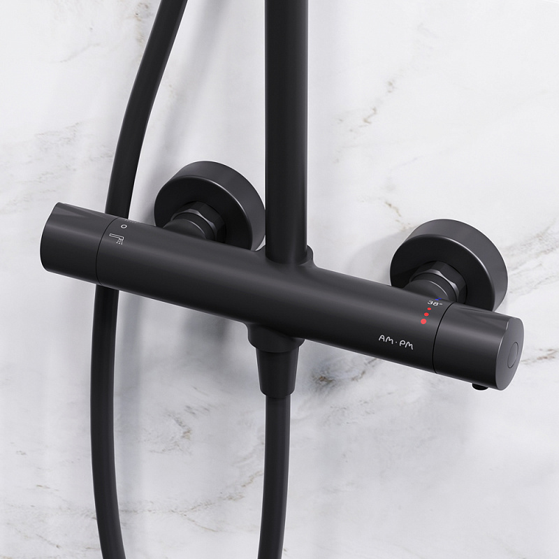 F0780422 душ.система набор:см-ль д/душа термостатверх.душ d220 мм ручной душ 120 мм 3 функци AM.PM Like - Вид №2